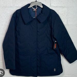 Nwt Womens Size Xs Bass Navy Oversized Quilted Puffer Coat Jacket